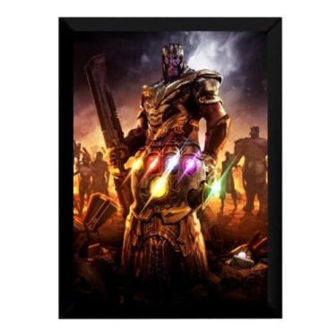 Imagem de Quadro Vingadores Ultimato Manopla Thanos Poster Moldurado - Fanarte