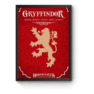 Imagem de Quadro Hogwarts Gryffindor Poster Moldurado - Fanarte