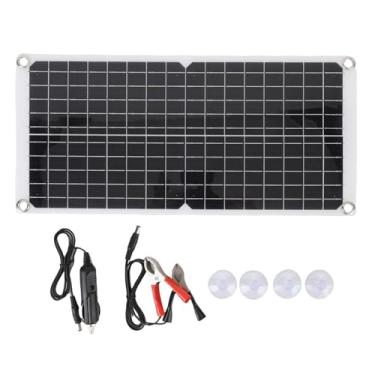 Imagem de Carregador de Bateria Solar, Kit de Painel Solar Com Painel Monocristalino de Porta USB para Camping Boat Boat Marine Outras Aplicações de Grade Fora da Grade