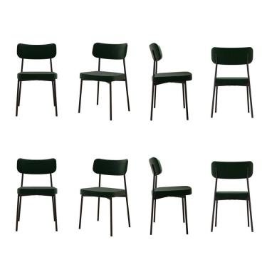 Imagem de Kit com 8 Cadeiras para Sala de Jantar Mona Yescasa Green