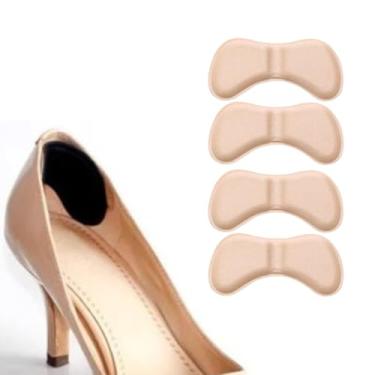 Imagem de 2 Pares de Protetor de Calcanhar Almofadado, Conforto Diário e Proteção contra Bolhas, Protetor Autoadesivo (Bege)