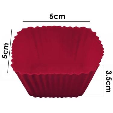 Imagem de Forma P/Cupcake Silicone Quadrada Sfb102