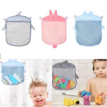 Imagem de Saco Sacola Rede Organizador de Brinquedos de Bebê Criança Infantil pa