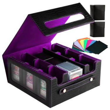Imagem de Scimi MTG Deck Box com alça de transporte, 8 caixas de baralho removíveis e mais de 1000 cartões de armazenamento para TCG e cartões esportivos, 10 divisórias, para Magic, YuGiOh, jogo de cartas