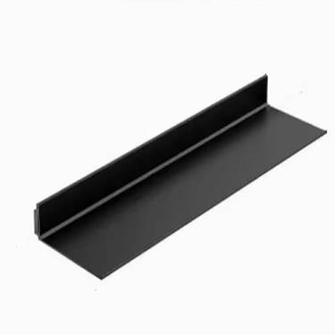 Imagem de Prateleiras emissoras de luz, prateleira de liga de alumínio montada na parede LED divisória em forma de L estante emissora de luz divisória de parede de sala de estar simples (preto, 150 x 23 x 7,5