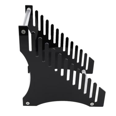 Imagem de KIMISS Suporte de Armazenamento de Discos Com 12 Slots - Organizador de Discos de Vinil Acrílico para Coleção de Músicas - Suporte de Registros de Fácil Montagem (Preto)