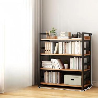 Imagem de Estante de madeira com painel traseiro, organizador versátil para livros, brinquedos e muito mais - estojo de exibição de armazenamento seguro com opções de várias cores (A460)