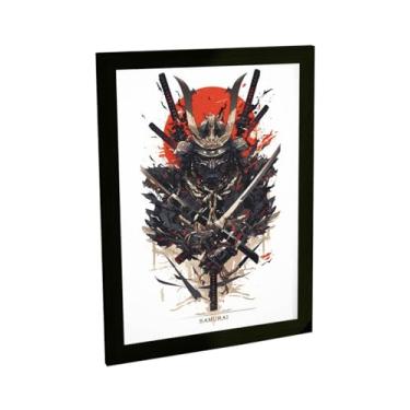 Imagem de Quadro Decorativo Samurai Oni Ilustração X Anime Decoração Poster Quarto Sala
