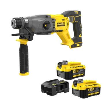 Imagem de Kit Martelete Stanley SBH900B 20V Max  2 Baterias 4Ah, Carregador Bivo