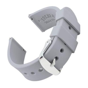 Imagem de Pulseira de relógio Archer Silicone Quick Release 19 mm cinza platinad