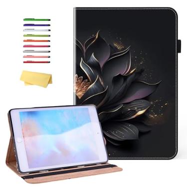 Imagem de UUcovers Capa para iPad mini 7 (A17 Pro) 2024 e iPad mini 6 (2021) com porta-lápis/bolsos [hibernar/despertar automático], capa inteligente para iPad mini 7ª/6ª geração de 8,3 polegadas, flor de lótus