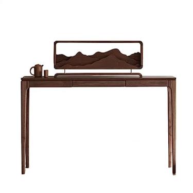 Imagem de Mesa de meditação altar moderna minimalista mesa de nogueira preta nórdica mesa de varanda mesa de jantar chinesa mesa de jantar budista para casa altar oração altar para casa