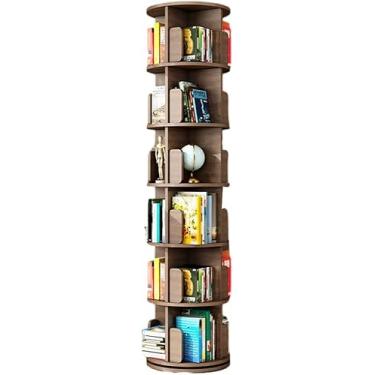 Imagem de AKALNNB Estante de livros multifuncional de madeira giratória b rack de canto independente rack de armazenamento para casa quarto rack de armazenamento, madeira - 46 x 70 cm