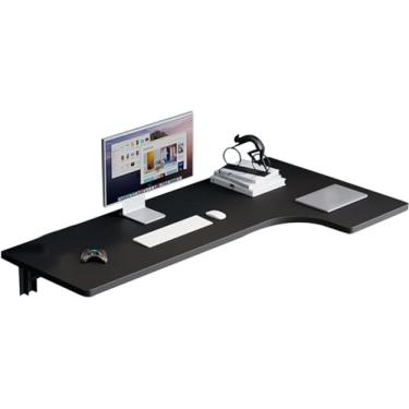 Imagem de Mesa de canto montada na parede em forma de L mesa de canto para escritório doméstico mesa flutuante para laptop, mesa dobrável para estudo, quarto, banheiro ou varanda (60 x 40 x 25 cm (23,6 x 15,7 x