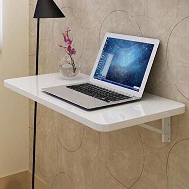Imagem de LXB Mesa de computador para uso doméstico montada na parede – mesa de computador dobrável para estudantes, mesa de jantar e cozinha de madeira maciça, loja de chá/50 × 30 cm