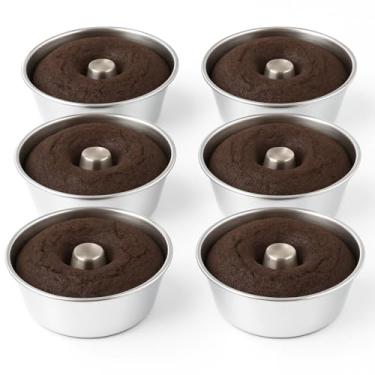 Imagem de Kit 6 Formas de Alumínio Reforçado para Mini Pudim e Bolo Vulcão, Compatível com Forno e Air Fryer, Números 9, 10 ou 12 (N10)