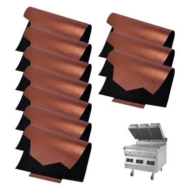 Imagem de Cook's Aid Pacote com 10 folhas de liberação de PTFE com suporte para churrasqueiras elétricas e a gás exclusivas Garland do McDonald's -25,98" × 19,124 cm (preto/dourado), ideal para pão e pães