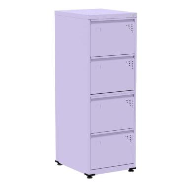 Imagem de Armário De Arquivo De Aço Pandin 4 Gavetas Gavetas Lilás
