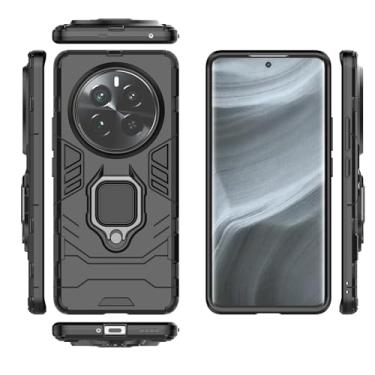 Imagem de Kukoufey Capa compatível com Realme 12 Pro 5G, compatível com Realme 12 Pro Plus 5G, suporte magnético para carro compatível com Realme 12 Pro+ 5G RMX3840 capa preta