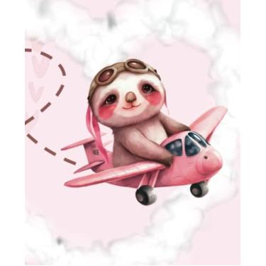 Imagem de Caderno de Dia dos Namorados - Plano rosa preguiça - Diário forrado - presente para meninas, namoradas, crianças, adolescentes - 19 cm x 23,5 cm - 110 páginas pautadas pela faculdade