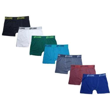 Imagem de Kit 5 Cuecas Boxer Box Infantil Juvenil Masculino Microfibra Confortáv