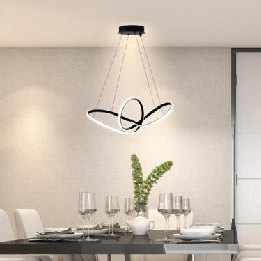 Imagem de Lustre Pendente De Teto Led Para Sala Quarto Infinity Moderno 3 Em 1 B