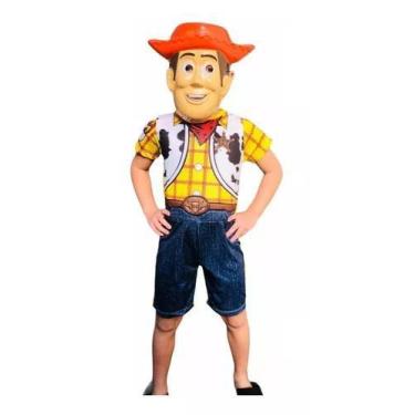 Imagem de Fantasia Do Woody Toy Story Cowboy Curta Mascara Plastico - Compra Cer