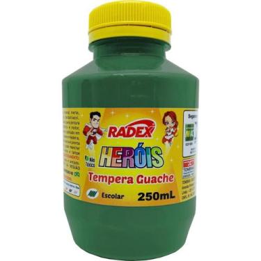 Imagem de Tinta Guache 250ML Verde - Pacote com 3 Unidades - Radex