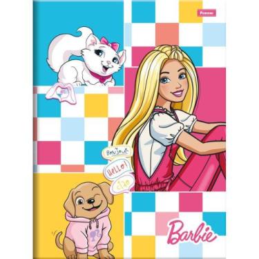 Imagem de Caderno Brochurão Capa Dura Barbie 48 Folhas - Pacote com 5 - Foroni