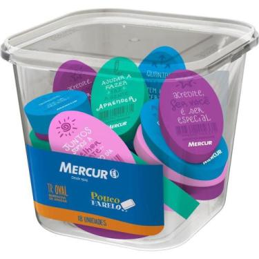 Imagem de Borracha Colorida TR OVAL Color Sortido POTE-18 - Mercur
