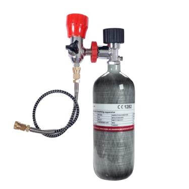 Imagem de TUXING Tanques PCP 30MPA SCUBA Mergulho Cilindro de Ar de Fibra de Carbono com Válvula Guaged para Mergulho (2L+HPA+Enchimento)