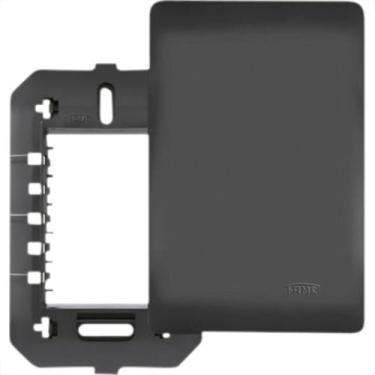 Imagem de Espelho Placa Fame Habitat Black 4068 4X2 Cega