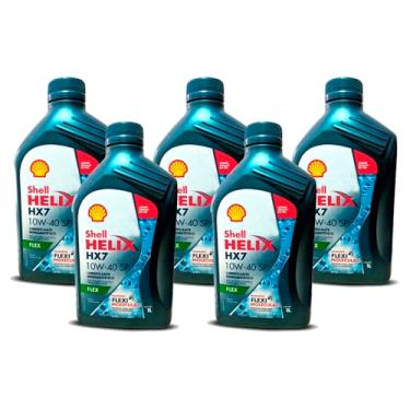 Imagem de Kit Troca 5 L Oleo Motor Sae 10w40 Shell Helix Hx7 Api Sp Semi-Sintetico