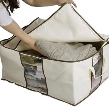 Imagem de Caixa Organizadora De Cobertores ArmáRio Multiusos(Bege 4 Unis)