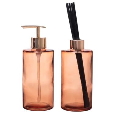 Imagem de Kit Banheiro Porta Sabonete Líquido + Difusor Aromatizador (Rose)