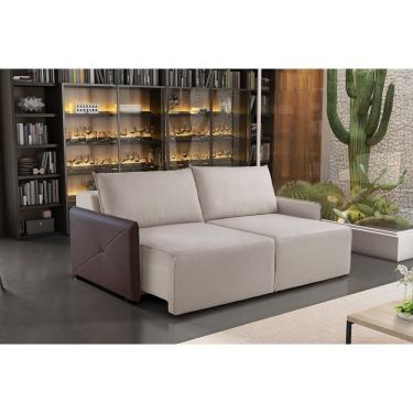 Imagem de Estofado Retrátil 220Cm Urban Estofart Bege/Marrom