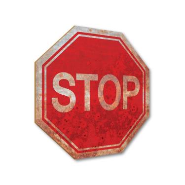 Imagem de Placa Decorativos Mdf 35x35 Stop Pare