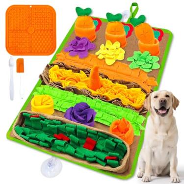 Imagem de Petcare Conjunto de tapete de rapé para cães de raças grandes e lamber, brinquedo interativo de enriquecimento para cachorros, pequenos, médios, grandes, gatos, coelhos, jogos, estimulação mental