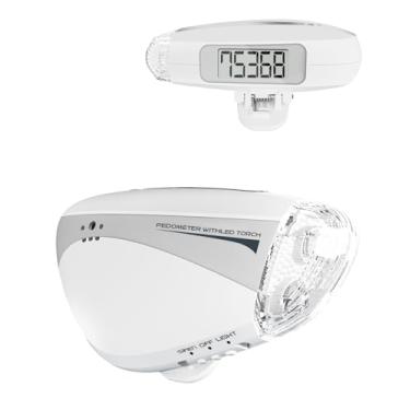 Imagem de Monitor de fitness, contador de passos digital com lanterna de LED e sirenes de alarme pessoal, alto-falantes extralongos de 110 dB para mulheres, contador de passos simples, pedômetro 3D com clipe