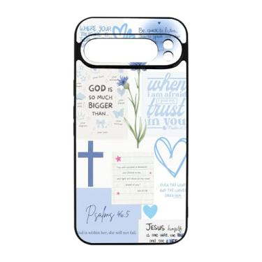 Imagem de qizjio Capa de telefone com versículo bíblico à prova de choque capa protetora de Jesus Cristão para Google Pixel 9 Pro XL