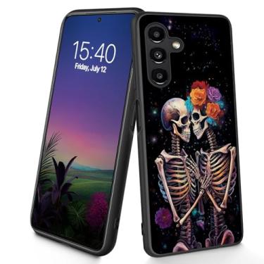 Imagem de Bxgolkgd Projetada para Galaxy A17 5G, capa protetora antiderrapante de silicone TPU macio e fino à prova de choque para Samsung Galaxy A17 5G 2025 de 6,7 polegadas - esqueletos apaixonados