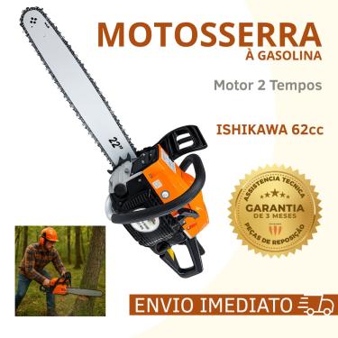Imagem de Motosserra Á Gasolina 62cc Sabregigante Corte Super Pontente