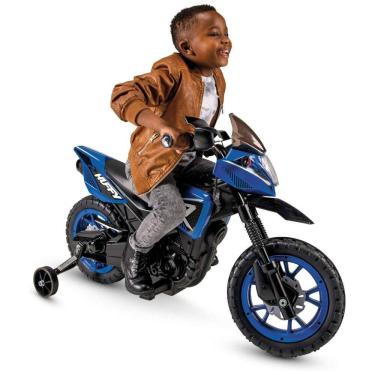 Imagem de Moto Elétrica Policial Infantil 6V com Luzes e Sons, HUFFY, Azul