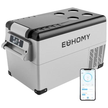 Imagem de Frigobar, Cooler Elétrico Automotivo Portátil 35L com Display LCD, 60W, E EUHOMY, Cinza