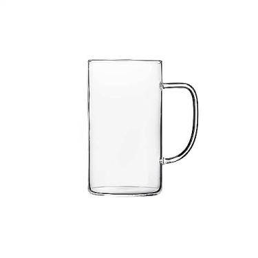 Imagem de Caneca de vidro resistente ao calor canecas de café leite água suco copo transparente alça cozinha escritório casa caneca de café
