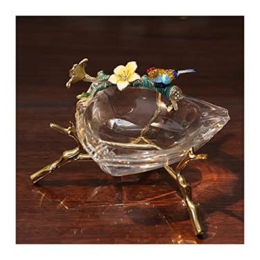 Imagem de Cinzeiro de ervas daninhas cinzeiro moderno de latão, cinzeiro triangular de vidro para mesa de centro, decoração de mesa de sala de estar, cinzeiro de estúdio for sala de chá, cinzeiros para cigarros