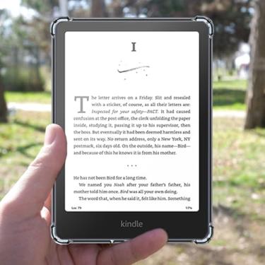 Imagem de Capa para Kindle Paperwhite de 7 polegadas (12ª geração - 2024) e Kindle Colorsoft Signature Edition 2024, capa traseira de silicone antiqueda cobertura total, transparente-3