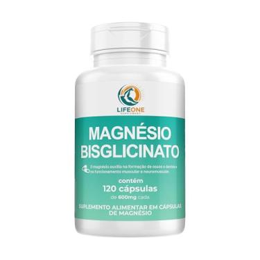 Imagem de Magnésio Bisglicinato, Quelato, 600mg, 120 Cápsulas, Suplemento Alimentar, Life One