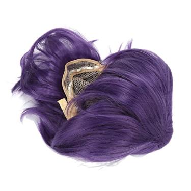 Imagem de Generic Peruca Curta de Cosplay de Anime, Cabelo Sintético Masculino Confortável, Roxo para Cosplay