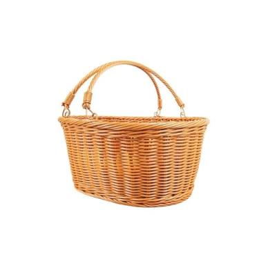 Imagem de Suporte de frutas, cesta de frutas imitação de vime, cestas de armazenamento de pão para frutas e legumes, suporte de tigela de frutas (pequeno)